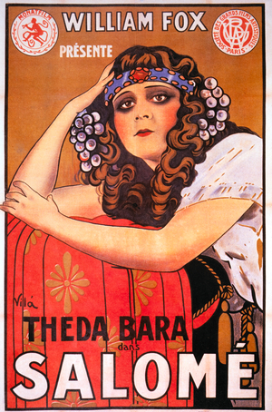 Theda Bara on Movie Poster for the Silent Movie 'Salome', 1918