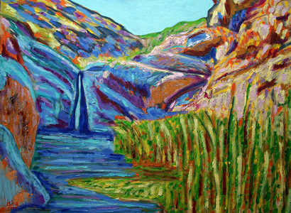 May Sun Waterfall, 2022 (oil on canvas)