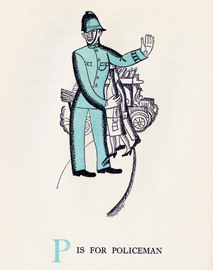 P is for Policeman, 1924 (print)