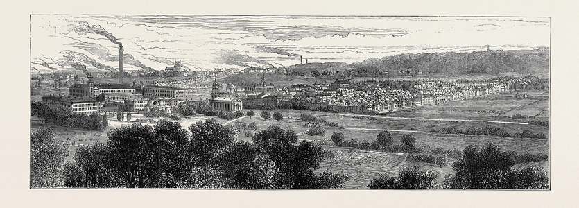 Saltaire, from the North West, Near Shipley Glen