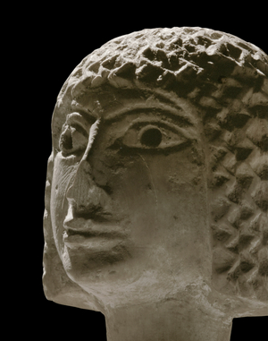 Head of a woman, early Iron Age (ivory)