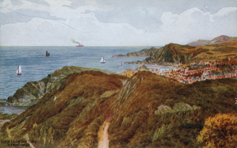 View from the Tors, Ilfracombe (colour litho)