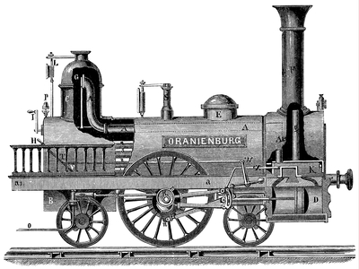 Steam engine, locomotive