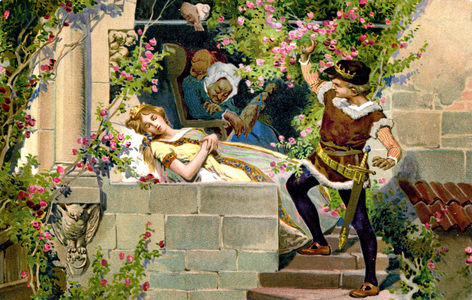 Sleeping Beauty,  c.1910 (postcard)