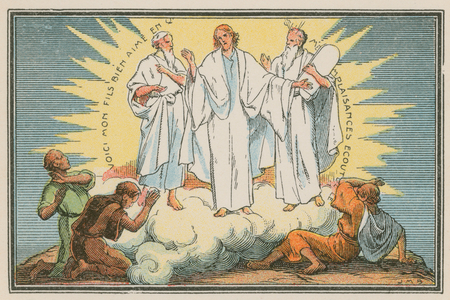 Scene from the life of Jesus (coloured engraving)