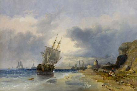 Whitby from the North, 19th century (oil on canvas)