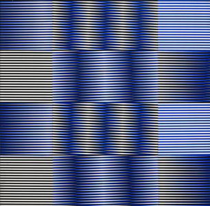 Induction Chromatique N°39, 1971 (silkscreen on paper, wood)