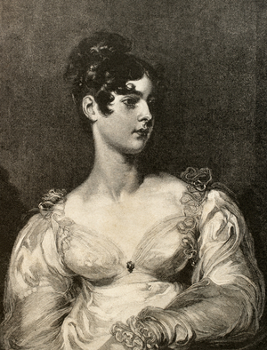 The Countess of Grosvenor, born in 1797. Engraving by Berthold. 19th century.