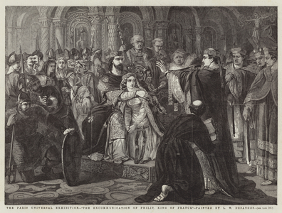 The Paris Universal Exhibition, "The Excommunication of Philip, King of France" (engraving)