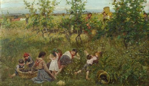 The grape harvest (oil on canvas)