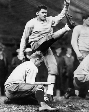 USC Kicker Baker, South Bend, Indiana, November 22, 1931 (b/w photo)