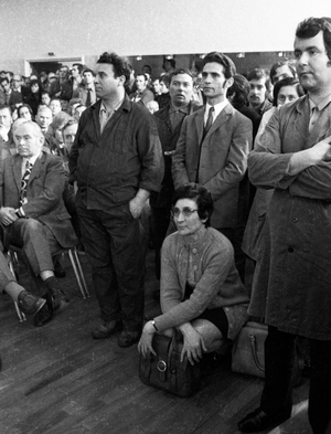 DEU, Germany, Wuppertal: The worried faces of the workers and employees …, 1972 (photo)