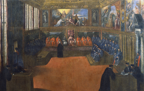 The Doge of Venice visits the Holy See (oil on canvas)