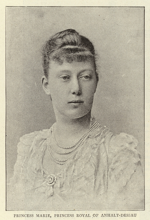 Princess Marie, Princess Royal of Anhalt-Dessau (b/w photo)