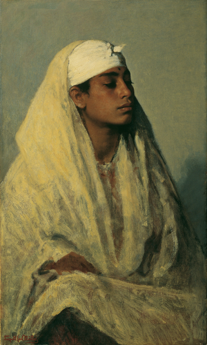 A Sphinx face of today, c.1875-80 (oil on canvas)