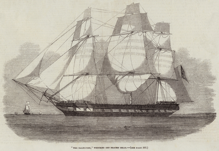 "The Dalhousie," wrecked off Beachy Head (engraving)