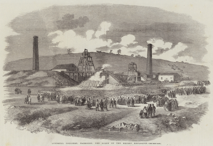 Lundhill Colliery, Barnsley, the Scene of the Recent Explosion (engraving)
