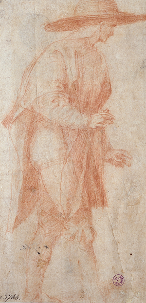 Study of a farmer wearing a hat (drawing)