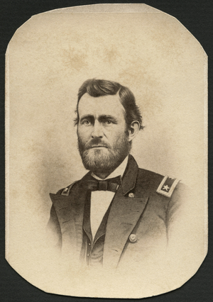Ulysses S. Grant (1822-1885), 18th President of the United States, Portrait by Joseph Ward, late 1860's (b/w photo)