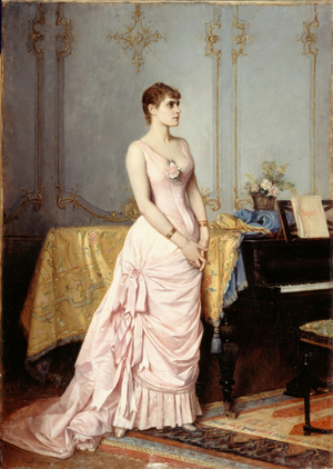 Portrait of Rose Caron (1857-1890), singer, in 1886 (oil on canvas)