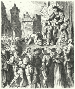 Execution scene from Titus Andronicus (engraving)