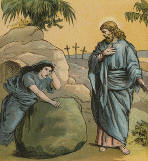 Jesus Christ, raised from the Dead (colour litho)