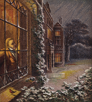 The Robin's Christmas Eve (colour litho)