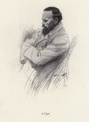 Portrait of a seated man (litho)