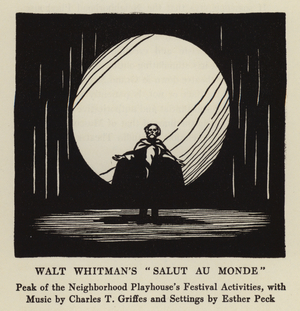 Walt Whitman's "Salut Au Monde" (litho)