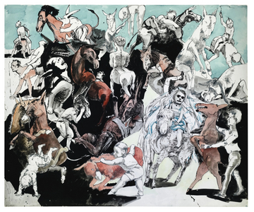 Island of the Lights from Pinocchio, 1996 (Pencil, ink and watercolour on paper)