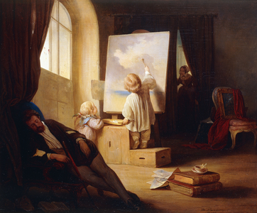 The Sleeping Painter; Der Schlafende Maler, 1841 (oil on panel)