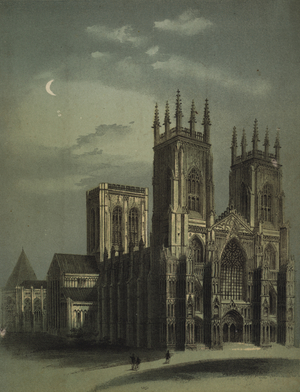 York Minster, Yorkshire (colour litho)