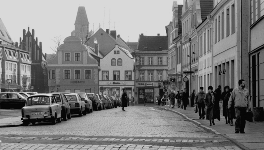 Cottbus, 1990, market place (photo)