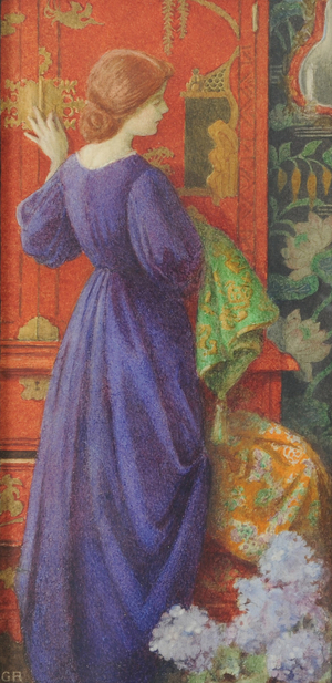 The Lacquer Cabinet, c.1920 (w/c on paper)
