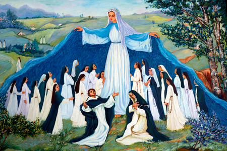 Virgin Mary protect the  dominicans sisters (painting)
