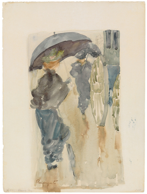 Rainy Day, c.1893-94 (watercolour and pencil on paper)