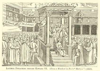 Latimer Preaching before Edward VI (engraving)