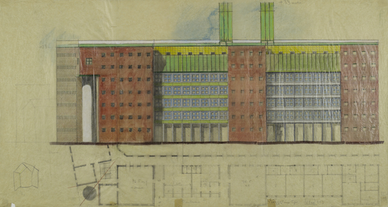 Untitled, assumed date 1991 (black pencil, colored pencils and marker on tissue paper)
