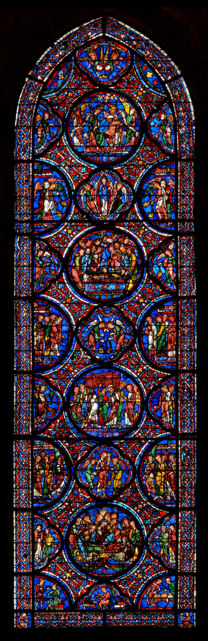 Virgin Mary - Glorification of (w42) (stained glass)