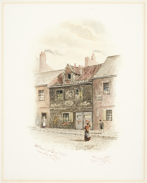 Old House Low Friar Street, Newcastle upon Tyne (bodycolour on paper)
