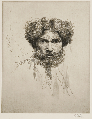 Portrait of the artist: 'Tete farouche', c.1900 (etching)