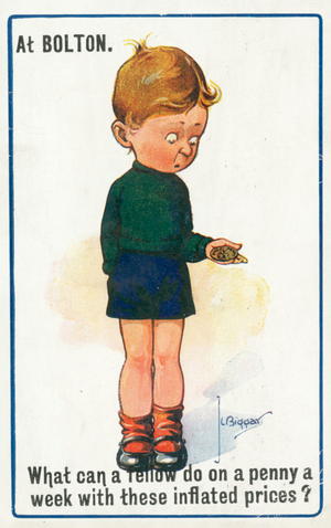 At Bolton (colour litho)