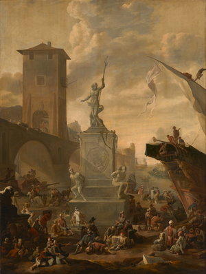 View of the Port of Livorno (oil on canvas)