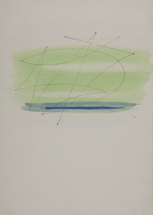 Abstract Drawing, 1946 (pen & ink with w/c on paper)