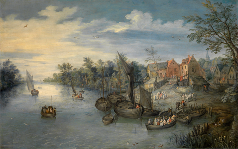River Landscape, 1603 (oil)
