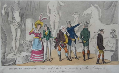 British Museum, Tom & Bob in search of the Antique, 1822 (hand-coloured etching & aquatint)
