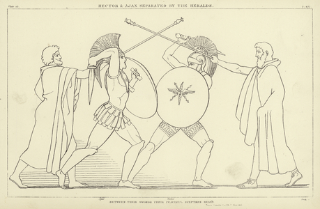 Hector and Ajax separated by the Heralds (engraving)