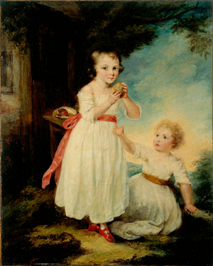 Portrait de deux fillettes, dit Les Gâteaux, circa 1790 -1799 (oil on canvas)