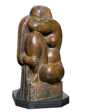 Large Reclining Bather, 1925 (bronze with brown patina)