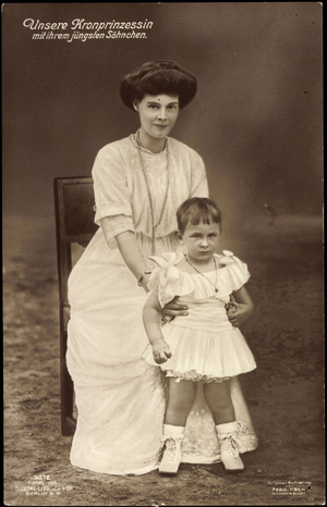 Crown Princess Cecilie v Prussia with youngest son